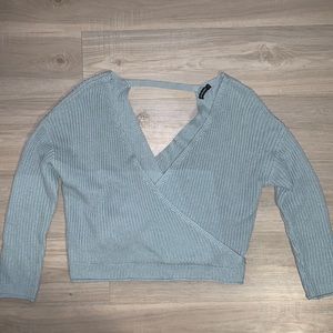 Cropped Light Blue Sweater